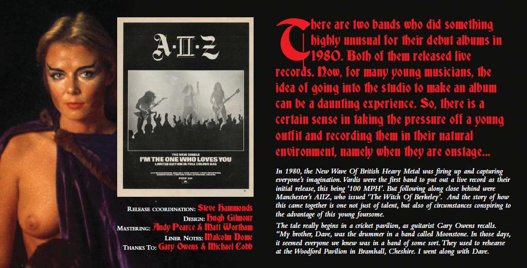 A II Z New CD Release - AIIZ, A11Z New Wave Of British Heavy Metal NWOBHM Heavy Rock Hard Rock n.w.o.b.h.m aiiz a11z